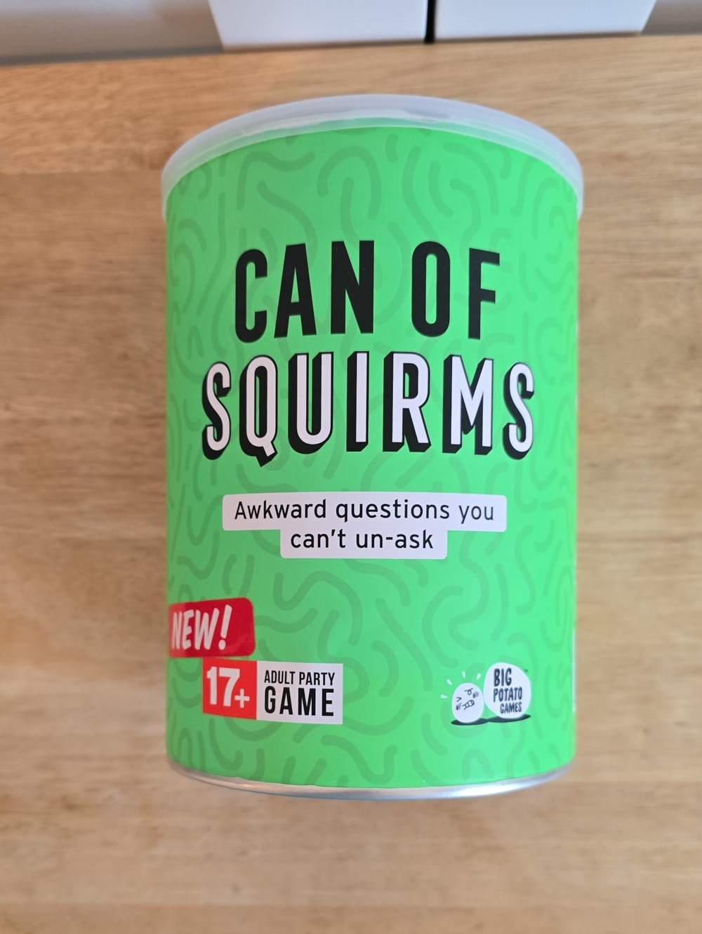 Can of Squirms Adult Party Game - Green